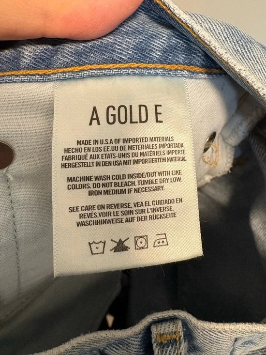 AGOLDE - Light Wash Distressed Straight-Leg Jeans - Picture 7 of 9